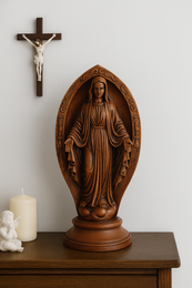 Figure Décorative Vierge Marie – Art Sacré Peint à la Main
