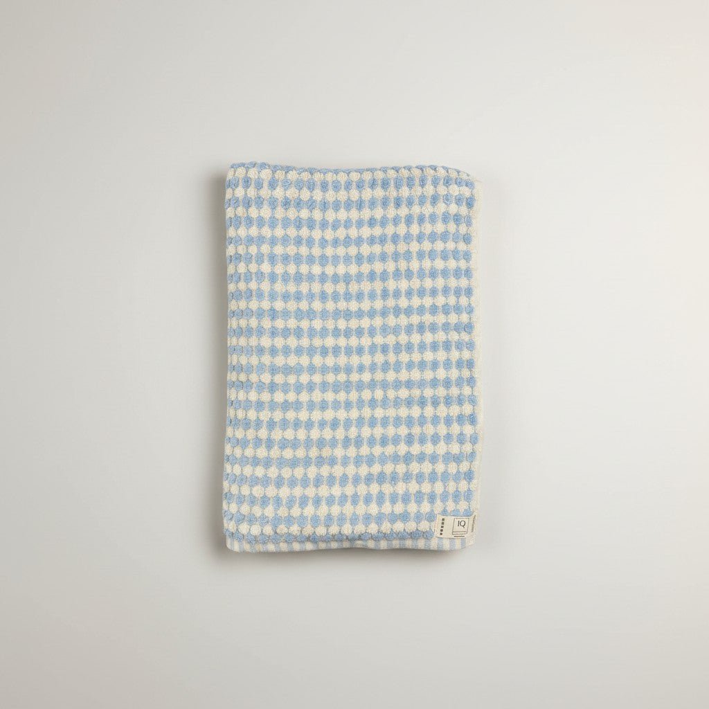 Serviette de bain | France | Points bleu clair | 170x85cm
