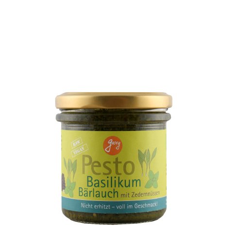 Organic basil and wild garlic pesto