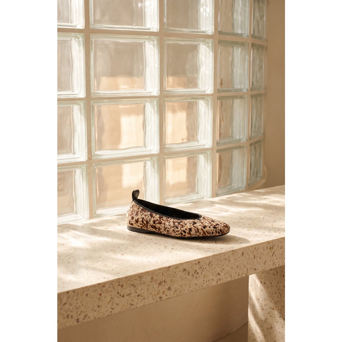 SONIA COW PRINT – Hair-On-Lederballerinas mit Zuglasche