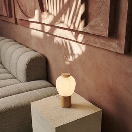 Lote Lámpara De Madera Marrón Claro