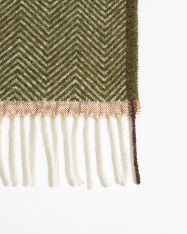 Wool Throwd Denver Olive