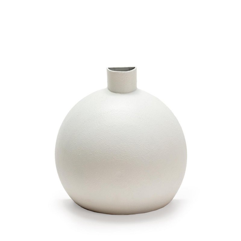 VASE 24X13X25 HVIDMETAL TH1335000