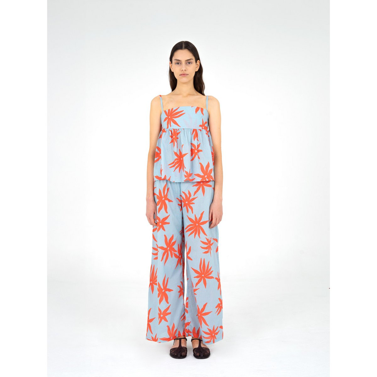 Magician Floral Print Blue Top
