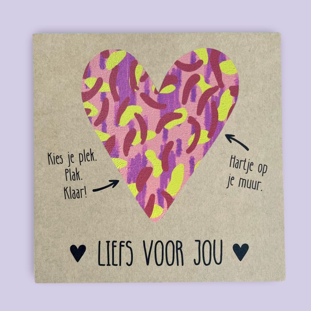 Muursticker hart *Liefs voor jou* (Joy)