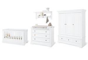 Kinderkamer "Emilia" brede grote incl. muurplank, 4 delen