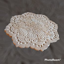 Price Down!  Mandala Coaster or Incense Holder - made of Jesmonite