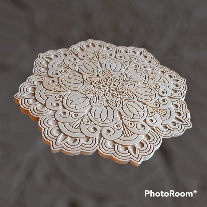 Price Down!  Mandala Coaster or Incense Holder - made of Jesmonite