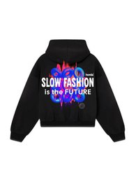 Felpa Slow Fashion Nera 330g Boxy Fit | Horda Made in Italy