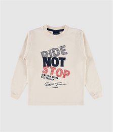 Dynamic Motion Textured Jersey Long Sleeve Top – Ecru