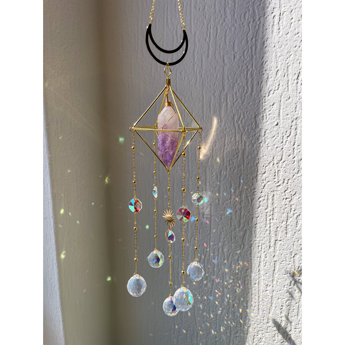 Améthyste au clair de lune Suncatcher