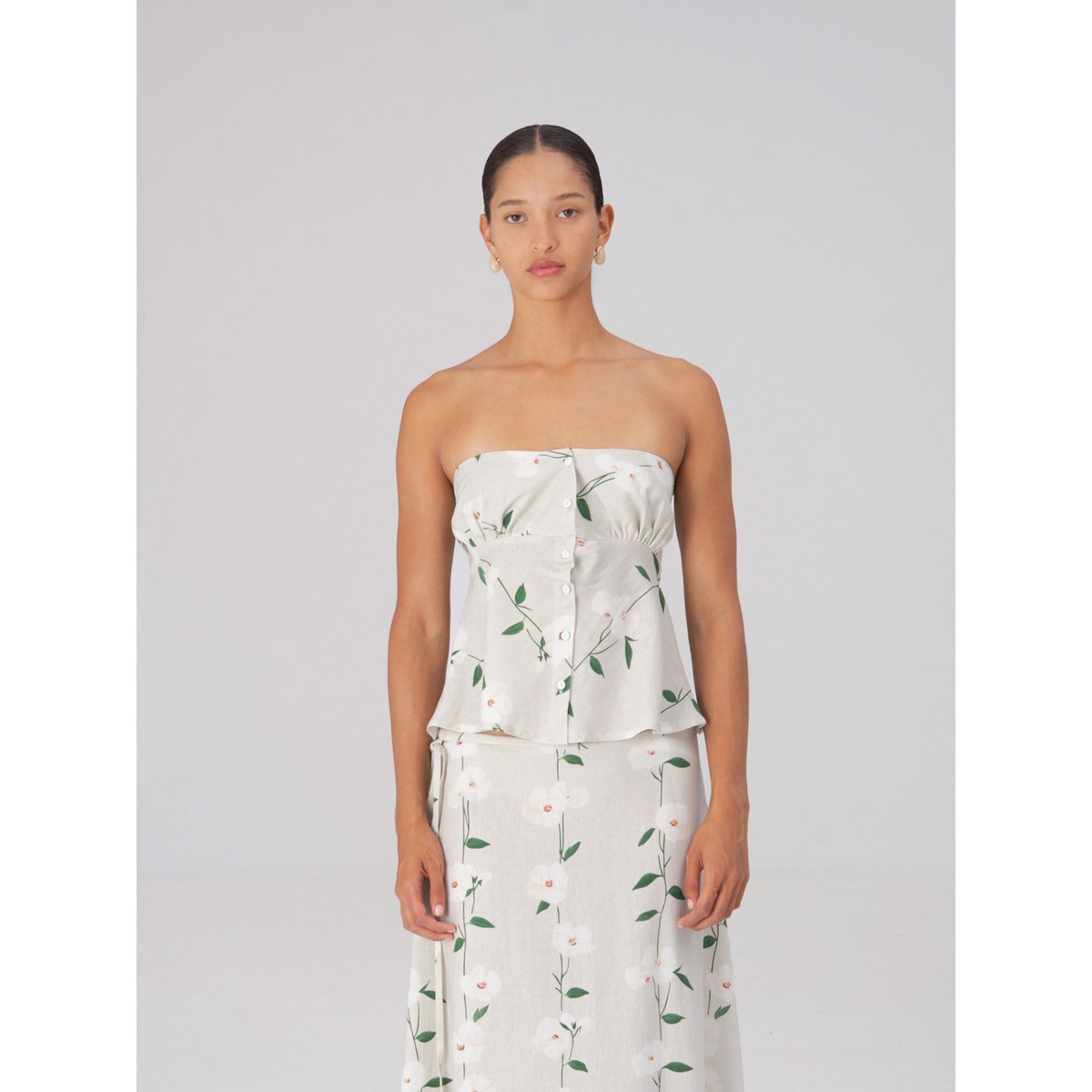 Zomer harlekijn bloemenprint top
