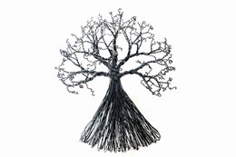 Zimba-Arts METALEN GROTE WAND 3D BAOBAB BEDRADE BOOM