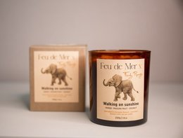 Fuld størrelse stearinlys 220g - Walking on sunshine