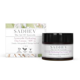 Ayurvedic hydrating day cream with SPF 15, 50 gr. Moisturizing cream with natural ingredients for daily use.