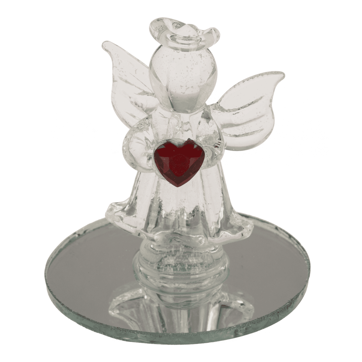 Glass Angel with Heart, 5 cm,