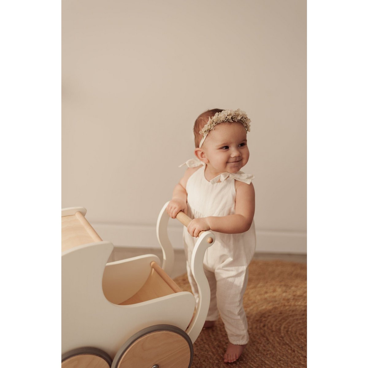 Unisex linen/cotton romper