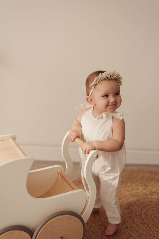 Unisex linen/cotton romper