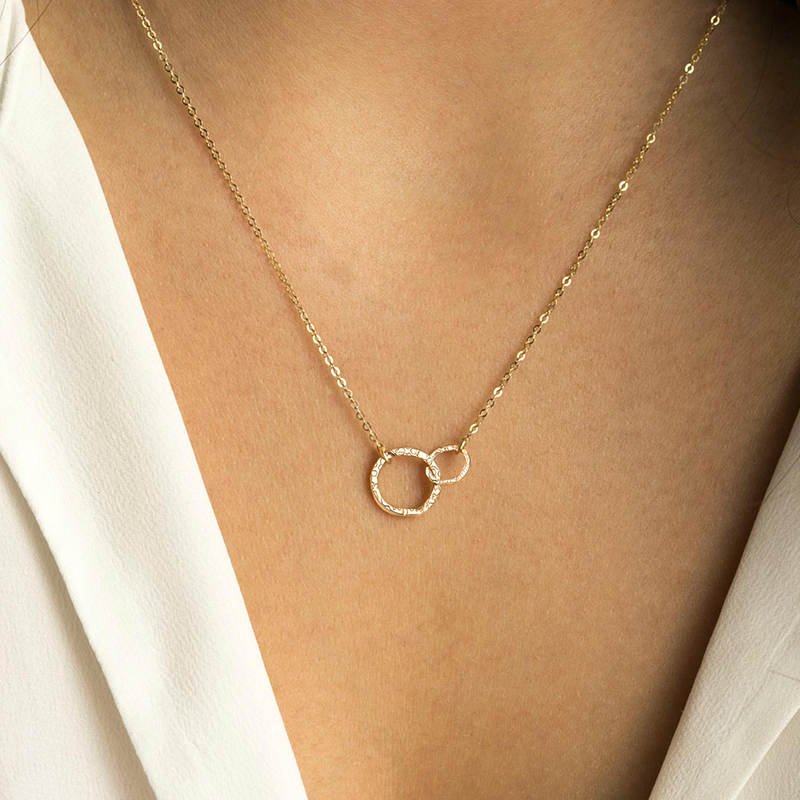 Collar "DOBLE CÍRCULO" Chapado en Oro