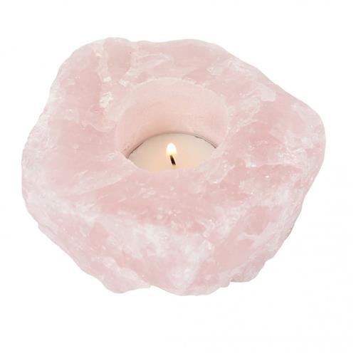 Rose Quartz fyrfadsstage Håndlavet
