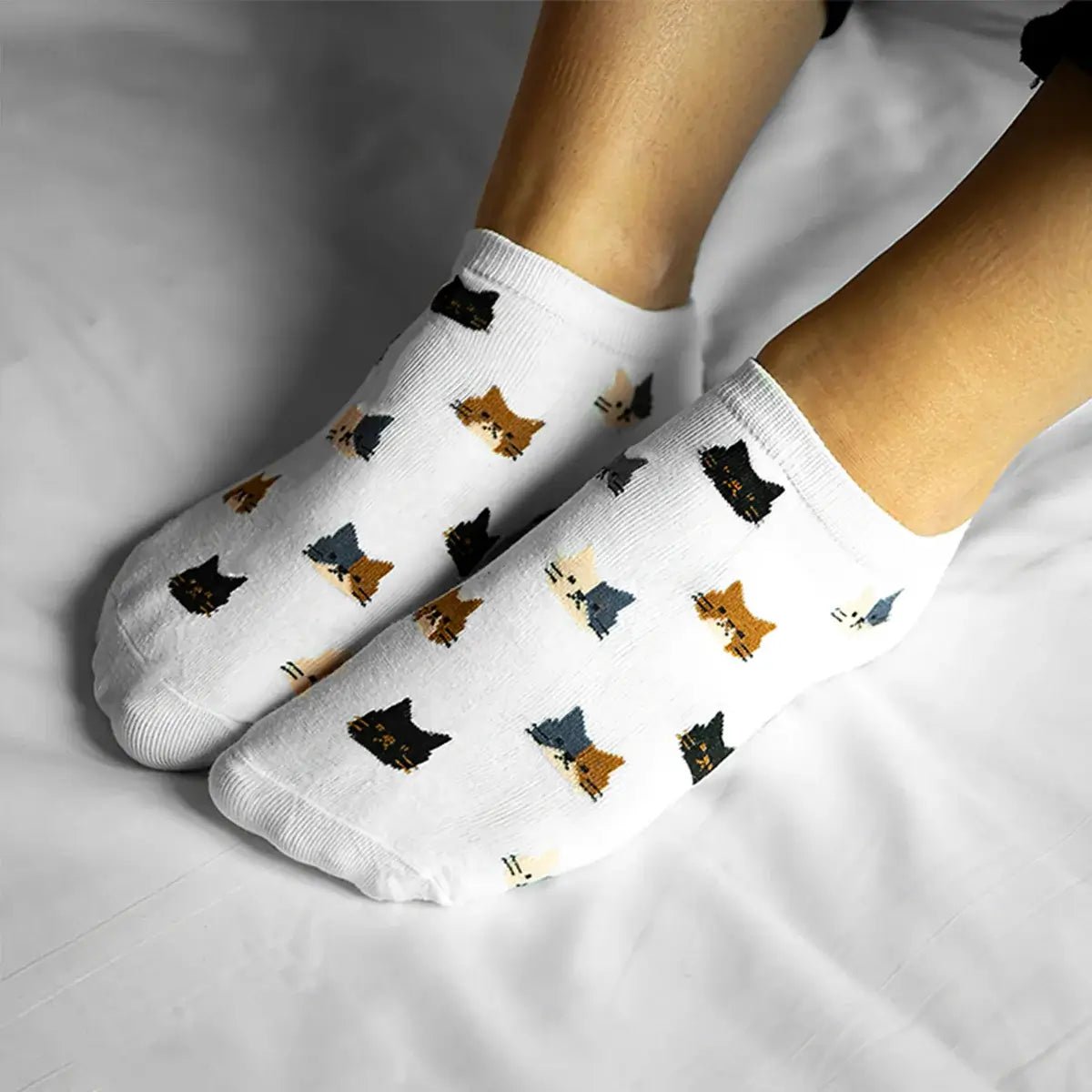 Calcetines con cabeza de gato para mujer I 35-41
