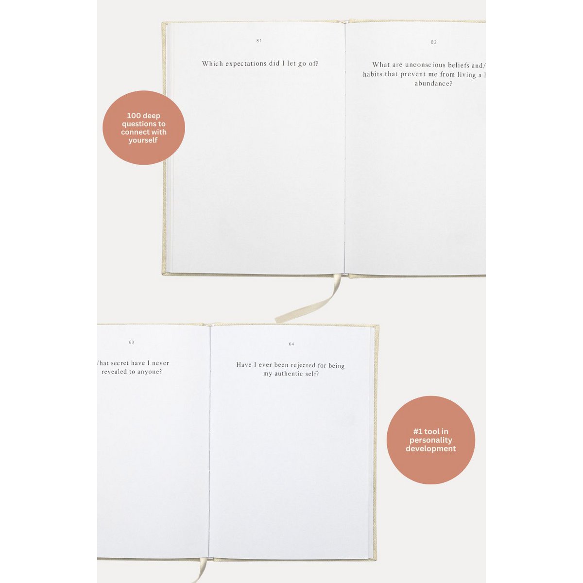 THE LIFE BARN My Authentic Self Journal 100 Questions for Self-Development, Mindfulness