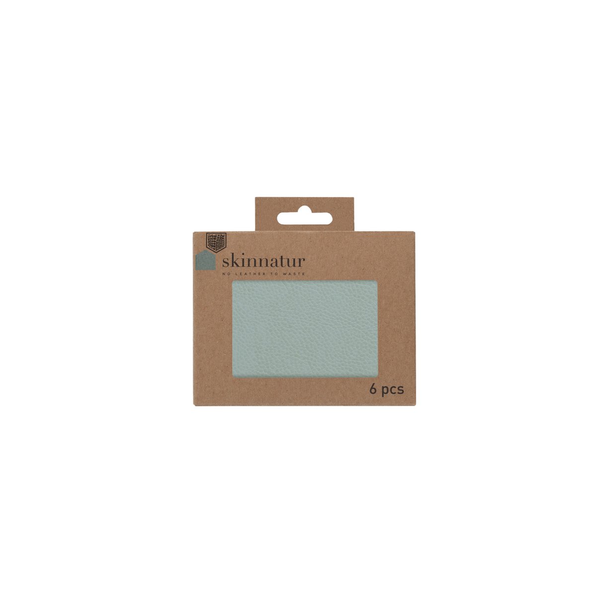 Skinnatur-Untersetzer | recyceltes Leder | Ziegel 13x10cm | 6er-Set