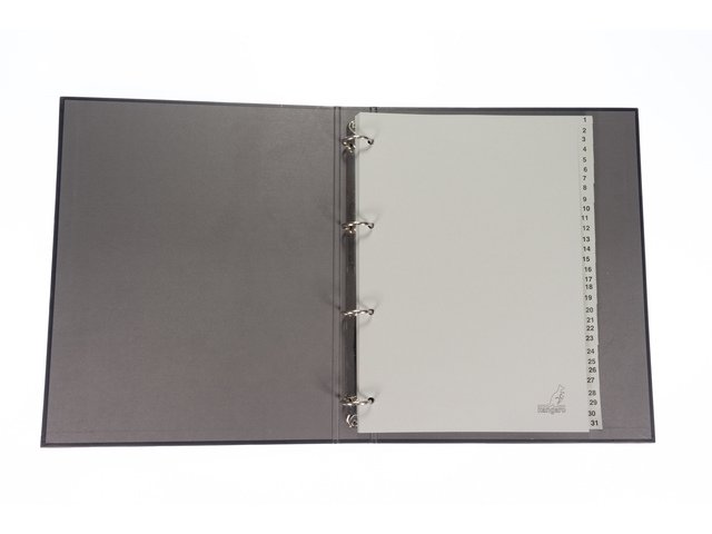 ECO tab Kangaro A4 numbers 180gr gray cardboard 4r 31pcs FSC