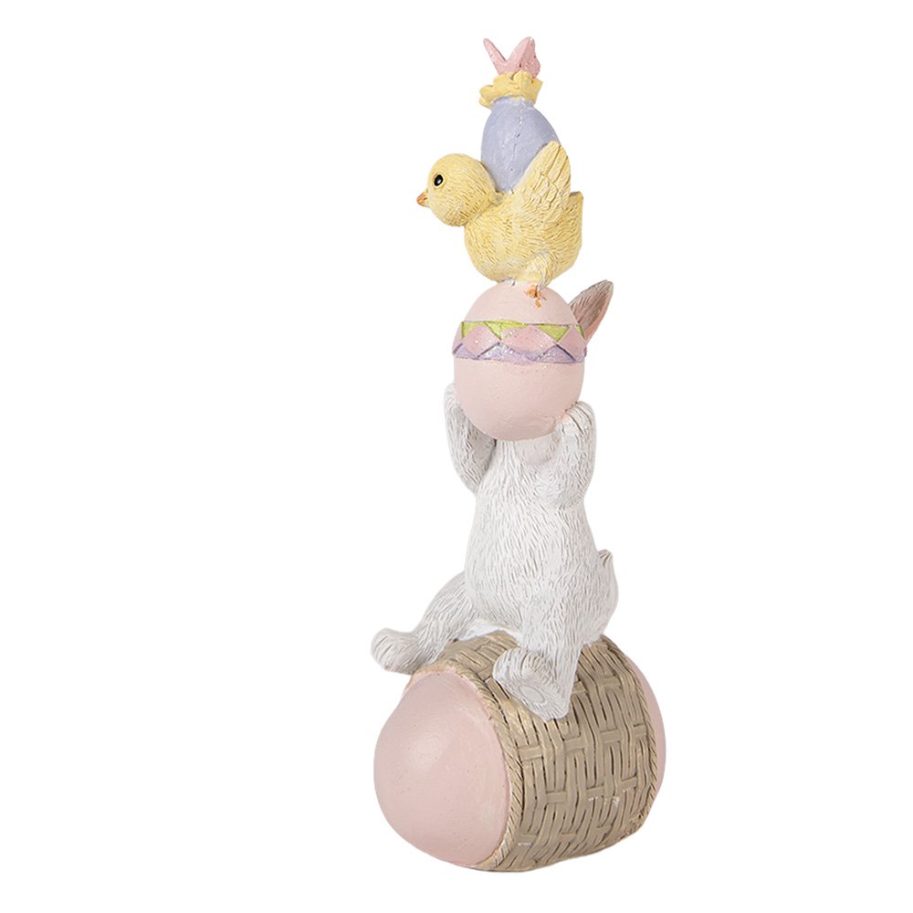 Decoration Statue Rabbit 8x6x19 cm White Plastic