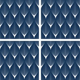 Stone Coaster Set - Blue Waves