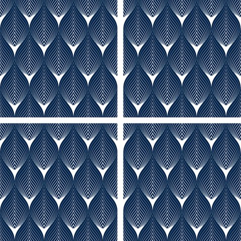Stone Coaster Set - Blue Waves