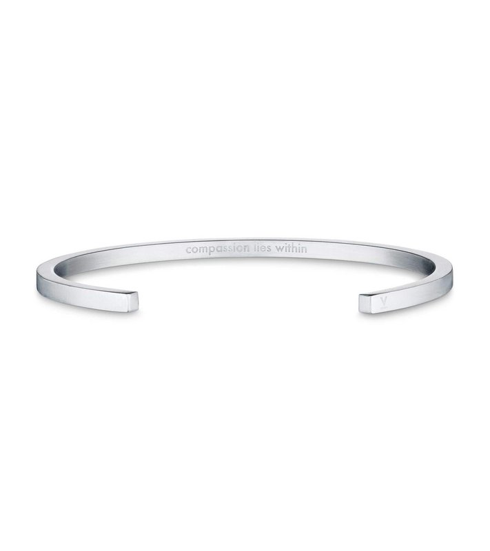 Bracciale in argento con orologio classico argento e nero