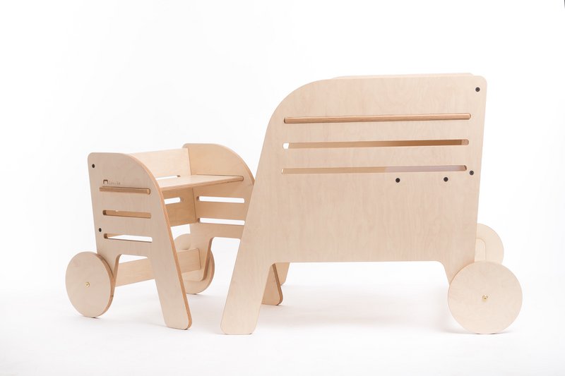 Montessori bord og stole sæt hjul