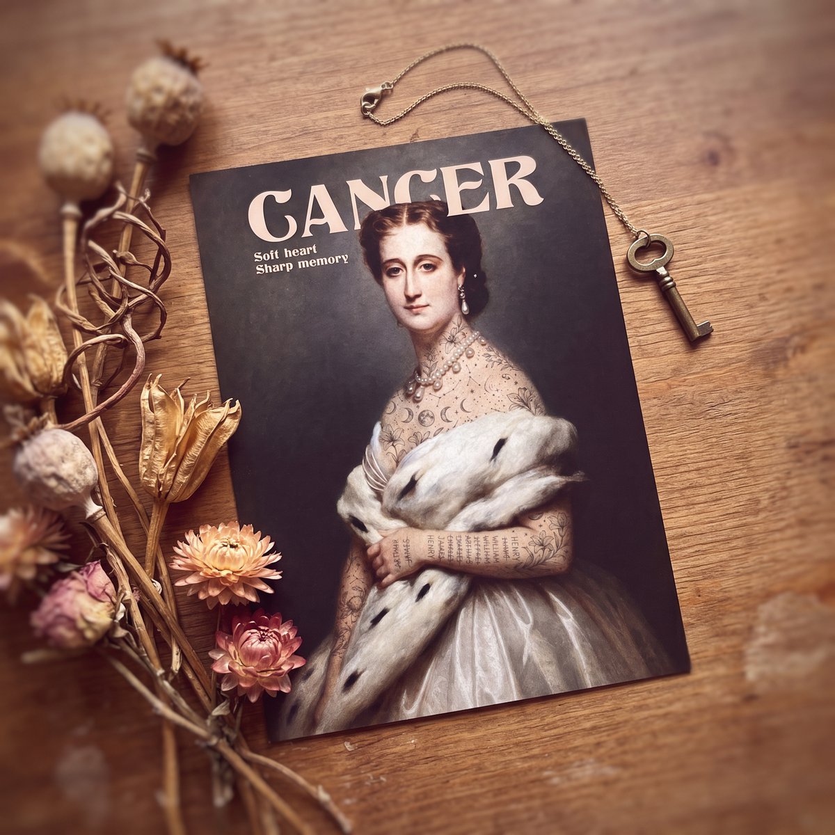 Cancer  - Postcard - Astro Queen Collection 