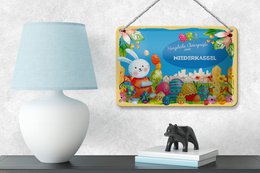 Blechschild Ostern Ostergrüße 18x12cm NIEDERKASSEL Geschenk Deko