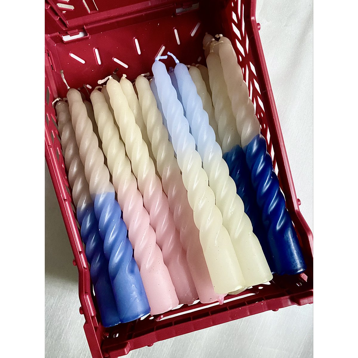 Twisted Dip Dye Dinerkaarsen - Set van 4 - Nordic Nights