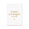 Kaart Zwanger | Goudfolie