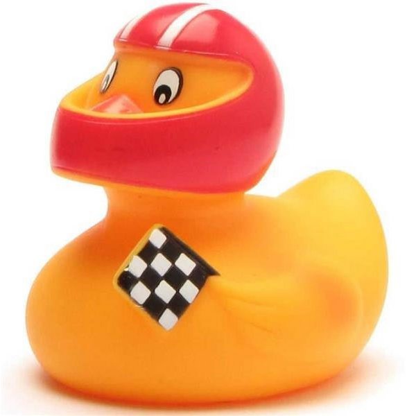 Rubber ducky coureur rubberen eend