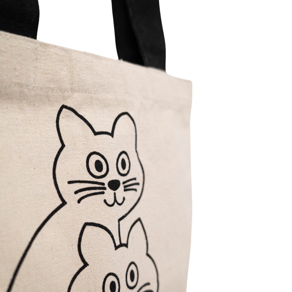 Tote Bag Cute Cats - Duurzaam - met rits - Gemaakt van gerecycled bedlinnen