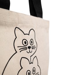 Tote Bag Cute Cats - Duurzaam - met rits - Gemaakt van gerecycled bedlinnen