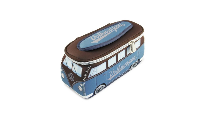 Volkswagen VW T1 Bus 3D Neopren Universal Taske - Lille - /Petrol & Brun