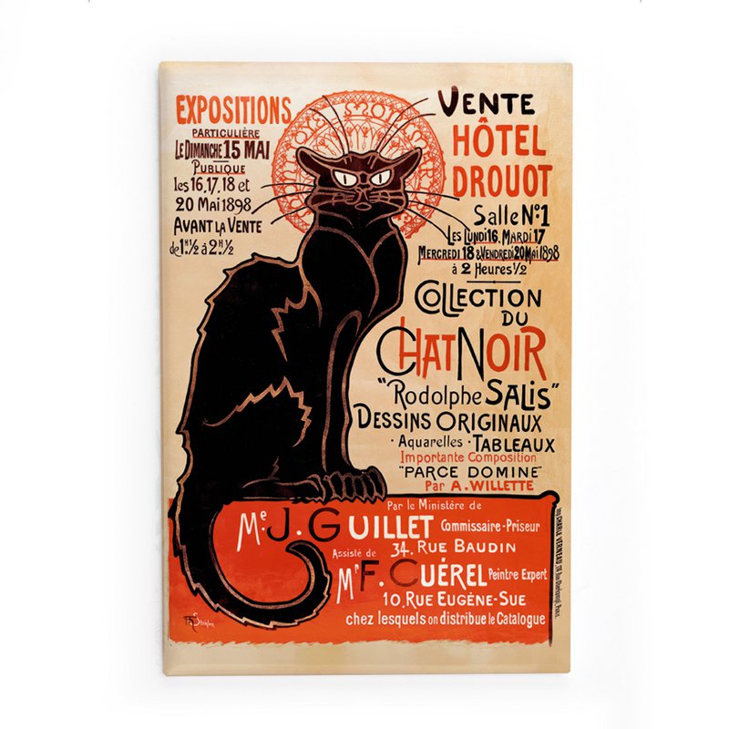 Fridge Magnet, The Black Cat, Theophile Steinlen