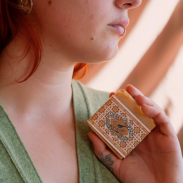 Cold-processed all-natural soap: Pomegranate, Coffee-Cardamon, Honey-Oats