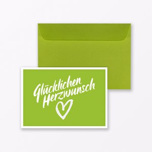 Felicitatiekaart “Happy Heart Wish” inclusief envelop