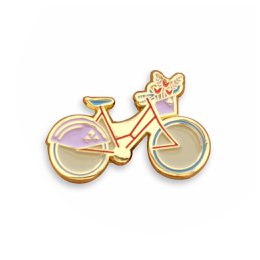Bike Blooms Pin Badge