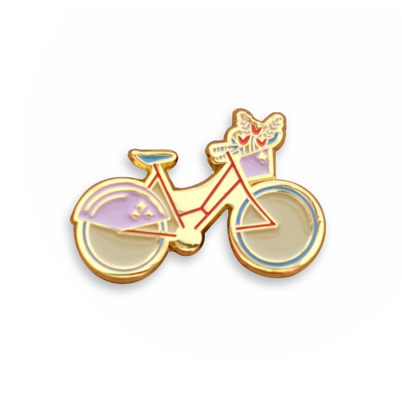 Bike Blooms Pin Badge