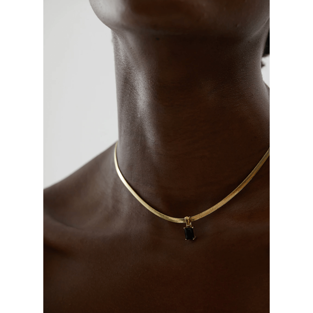 Cassidy - Snake Chain Crystal Charm Necklace