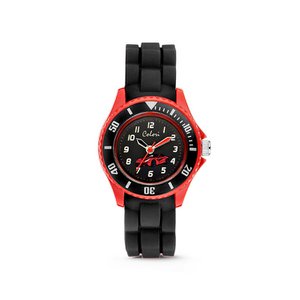 Colori Kidz 5-CLK060 Kinderhorloge met Racewagen - Siliconen Band - Ø 30 mm - Zwart
