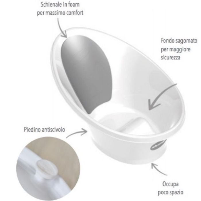 Baby bath with foldable stand included