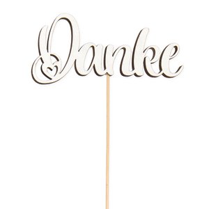 Holz-Stecker "Danke" 8 x 1 pc